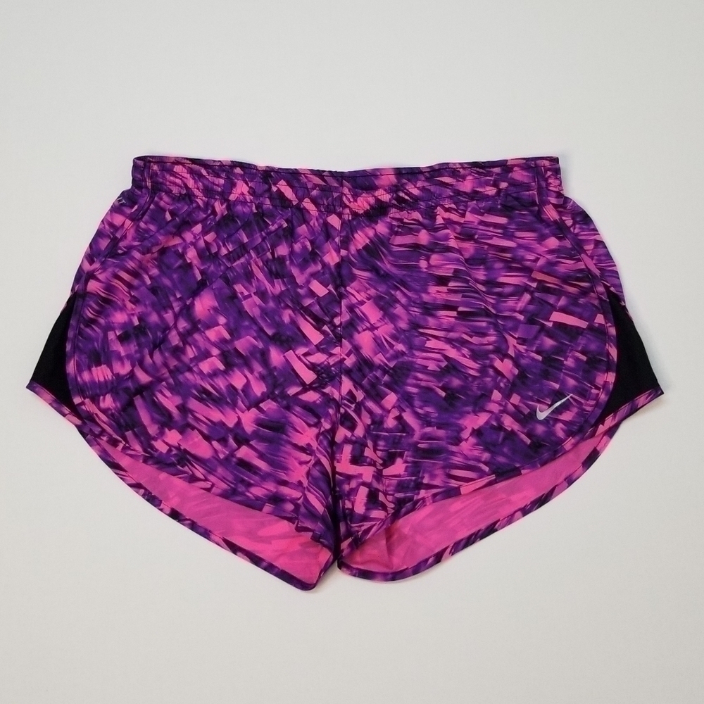 Nike Athletic Shorts, Pink and Black, Size Medium